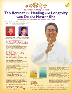 Tao Retreatfor Healingand Longevity with Dr. and Master Sha