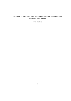 illustrating the link between modern portfolio theory and kelly