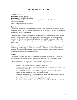 1 JOB DESCRIPTION: TRAINER Job Title: Trainer Report