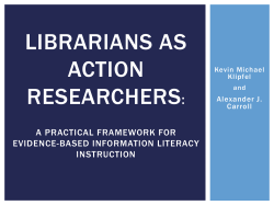 Librarians as Action Researchers: A Practical Framework