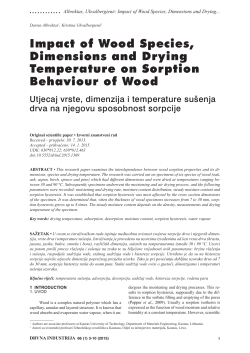 Impact of Wood Species, Dimensions and Drying Temperature on