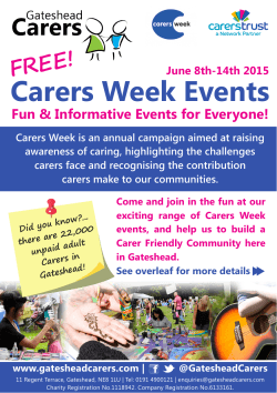 Carers Week Events in Gateshead