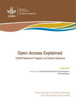 Open Access Explained - Dryland Systems