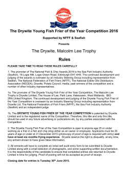 The Drywite, Malcolm Lee Trophy Rules