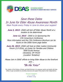 Save these Dates In June for Elder Abuse Awareness Month