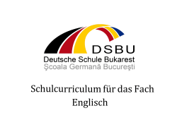 Schulcurriculum fÃ¼r das Fach Englisch - DSBU