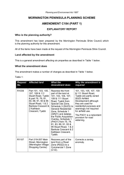 Mornington Peninsula C184(Part 1) - Department Primary Industries