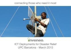 Mar2015 UPC Barcelona ICT Disaster Relief.key