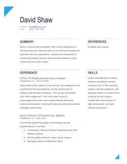 Resume - David Shaw