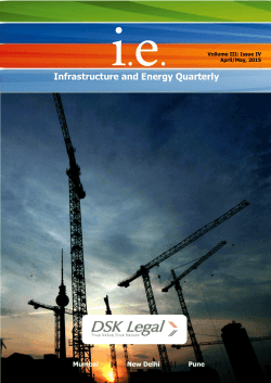 Infrastructure and Energy Quarterly (April, 2015)