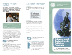 Bridging Program Brochure - Diagnostic Services Manitoba