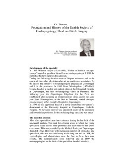 Foundation and History of the Danish Society of