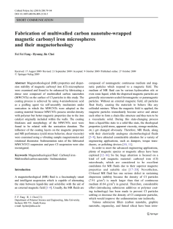 Fabrication of multiwalled carbon nanotube