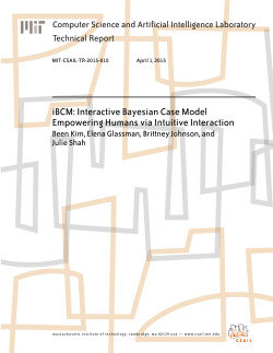 iBCM: Interactive Bayesian Case Model