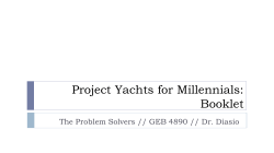 Yachts for Millennials: Project Booklet