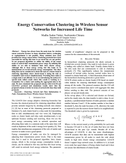 Energy Conservation Clustering in Wireless Sensor