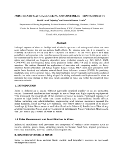 noise identification, modeling and control in mining