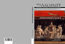 Archaeometallurgy in Europe III
