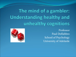 Pathological gambling and behavioural addictions