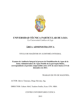 junta administradora de agua potable de la parroquia ba&Atilde;&plusmn;os