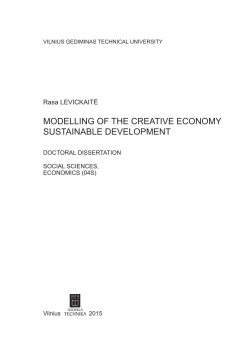 modelling of the creative economy sustainable development