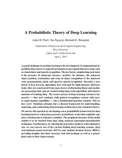 A Probabilistic Theory of Deep Learning - (DSP) Group