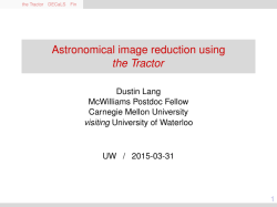 Astronomical image reduction using the Tractor