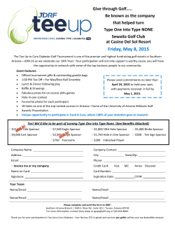 Tee Up Sponsorship Brochure