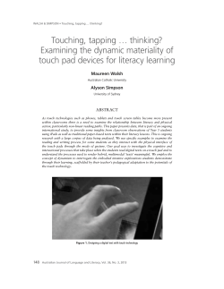 Touching, tapping â¦ thinking? - The Creative Media & Digital
