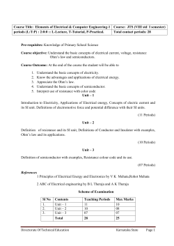 VIII Standard - Dept of Technical Education