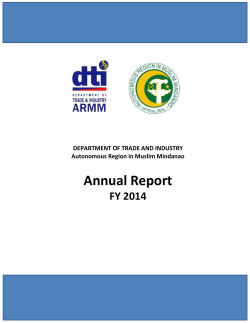 2014 â Annual Report - DTI-ARMM