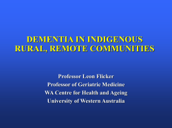 Prevalence of dementia in older Indigenous people in the Kimberley