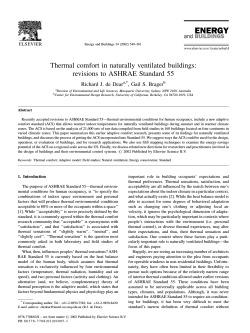 Thermal comfort in naturally ventilated buildings: revisions to