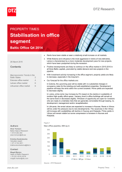 Baltic Office Q4 2014 - DTZ Kinnisvaraekspert