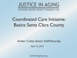 Santa Clara County PowerPoint - Dual Eligible Integrated Care