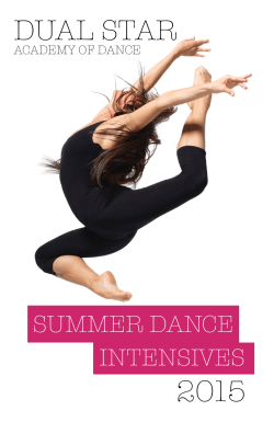 Summer Brochure - Dual Star Academy of Dance