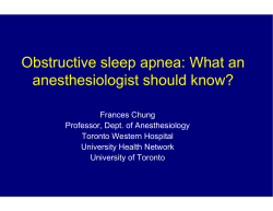 Obstructive sleep apnea: What an anesthesiologist should know?