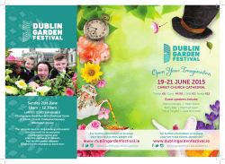 the flyer - Dublin Garden Festival