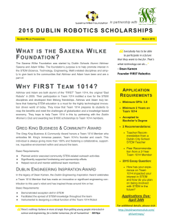 2015 Robotics Scholarship