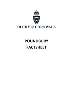 Poundbury Fact Sheet - The Duchy of Cornwall