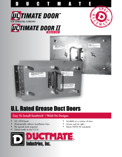 U.L. Rated Grease Duct Doors