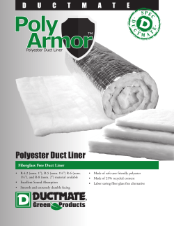 Polyester Duct Liner - Ductmate Industries, Inc.
