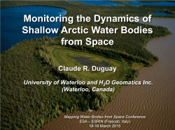 Monitoring the Dynamics of Shallow Arctic Water Bodies from