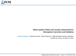 Water quality of lakes over Europe using Sentinel-2