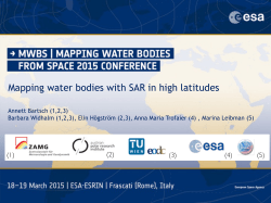 Mapping water bodies with SAR in high latitudes