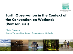 Earth Observation in the Context of the Convention on Wetlands