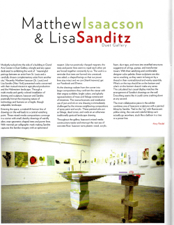 Matthew Isaacson and Lisa Sanditz, Review in All the Art St