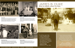 James B. Duke: A Legacy of Hope