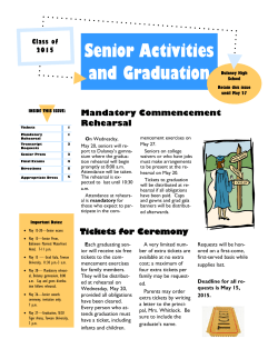 Senior Activities and Graduation