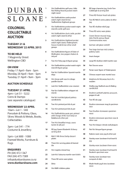 COLONIAL COLLECTABLE AUCTION